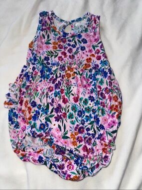 Little Sleepies Floral Sleeveless Bubble  Romper 2T